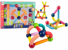 LeanToys Sada magnetických stavebních kostek 46 barevných