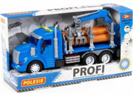 Polesie Polesie 96173 Profi, přepravník dřeva, inerciální, se světlem a zvukem, modrý v krabici