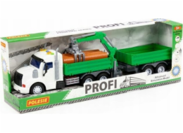 Polesie Polesie 96166 Profi domíchávač betonu s plošinou a přívěsem, zelený, světelná, zvuková