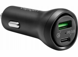 Spigen Nabíječka do auta 2portová nabíječka do auta Spigen SteadiBoost F31QC, PD 27W QC 3.0, černá