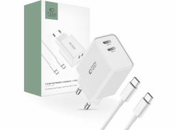 Tech-Protect Nabíječka TECH-PROTECT C35W 2PORTOVÁ SÍŤOVÁ NABÍJEČKA PD35W + KABEL TYPE-C BÍLÁ