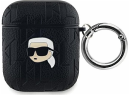 Karl Lagerfeld Karl Lagerfeld KLA2PGKIPK kryt na AirPods 1/2 černá/černá s monogramem Karl Head