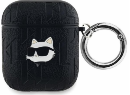 Karl Lagerfeld Karl Lagerfeld KLA2PGCHPK Kryt na AirPods 1/2 černá/černá s monogramem a hlavou Choupette