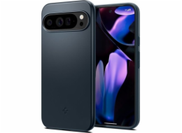 Spigen Kovový kryt Thin Fit pro Google Pixel 9 PRO XL, černobíle s motivem břidlicového skla.