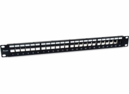 Equip Equip Patchpanel 24x Cat6A 19 FTP 1HE Keystone Montage sw