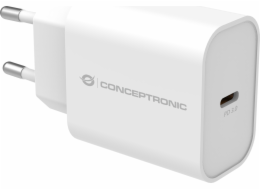 Conceptronic Nabíječka CONCEPTRONIC 1port 25W, USB-C PD bílá