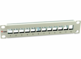 Equip Patchpanel Equip 12x Cat6A 10 FTP 1HE Keystone Montage ws