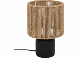 Atmosphera Keramická stolní lampa KOBY s opleteným stínidlem, 24 cm
