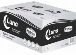 DGA OPTIMA Papírové utěrky Luna Premium ZZ, 3dílné skládání, 2vrstvé, celulózové, bílé