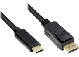 Alcasa USB adaptér Alcasa GC-M0105 Kabelový adaptér 1m USB Type-C DisplayPort černý