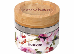 Quokka Quokka Deli Food Jar - Skleněná nádoba na potraviny / Svačinový box 500 ml (tmavé květy)