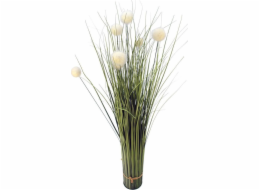 Saska Garden UMĚLÁ TRÁVA FEJKA JAKO ŽIVOT S BÍLÝMI KOULEMI 70 CM