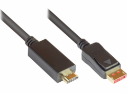 Alcasa Adaptér AV Alcasa DP14-HDMI1 Kabelový adaptér 1m DisplayPort HDMI Černá