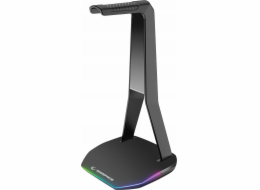 Rampage Stojan na sluchátka Tower T14 Herní RGB, 2x USB Hub, černý