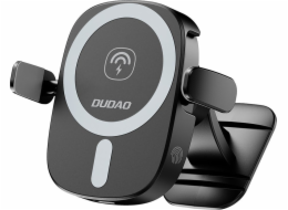 Dudao Držák telefonu do auta Dudao FW11 s indukční nabíječkou 15W do větrací clony/kokpitu - černý