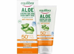 NoName EQUILIBRA_Opalovací krém na obličej s aloe vera SPF 50+ UVA/UVB 75ml