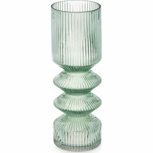 Gift Decor Dárková dekorace - váza z drážkovaného skla, 8...