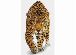 Dante diamantová výšivka Diamond Dotz Leopard na lovu 40x60cm DQ9007