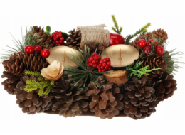 Home Styling Collection Kolekce bytového stylingu Svícen z kuželů pro dvě svíčky, 26 cm