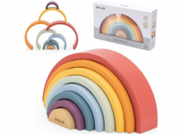 Viga Toys Hračky Viga Dřevěné duhové puzzle VIGA PolarB Kreativní montessori bloky
