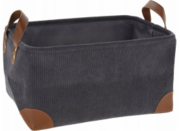Home Styling Collection Úložný košík z manšestrové tkaniny s rukojeťmi, kolekce Home Styling, 36 x 26 x 19 cm