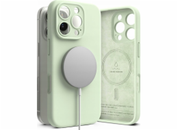 Ringke Silikonový magnetický kryt Ringke Magnetic Magsafe pro iPhone 16 Pro Max, měkký, mátově modrý