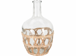 Home Styling Collection Kolekce bytového stylingu Skleněná váza s ozdobným copem, 15 x 24 cm