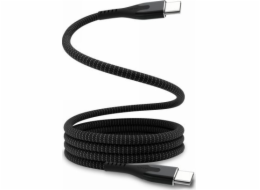 STATIK Statik MagStack Pro USB kabel - USB-C - USB-C 2m kabel, nylonový opletený, magneticky vinutý (černý)