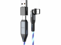 STATIK Statik PowerPivot GloBright Pro USB kabel - USB-C - USB-C 1m, s LED podsvícením