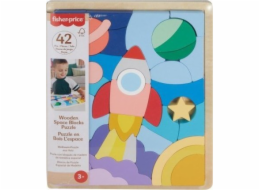 Fisher Price Dřevěné puzzle Vesmír 42 dílků