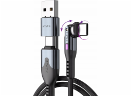 STATIK Statik PowerPivot Pro USB kabel - USB-C - USB-C 1m, nylonový opletený (černý)