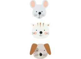 Atmosphera Dětské věšáky ANIMALS, 3 háčky
