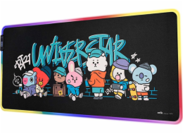 Harry Potter BT21 - Herní/stolní podložka XXL s LED podsvícením (90 x 40 cm)