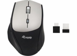 Equip Equip Myš Optische Maus kabellos Dual Adapter USB-C+A R+L sw