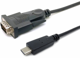 Equip USB adaptér Adaptér Equip USB-C -> Sériový RS232-DB9 ocel/ocelová 1,50 m kabel