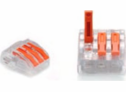 Trytyt Tritiový konektor s nacvakávacím uzávěrem 0,2-4,0 mm2 PC-233 3 zdířky (50 ks)