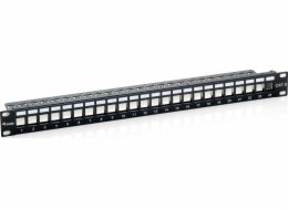 Equip Equip Patchpanel 24x Cat6 19 FTP 1HE Keystone Montage sw