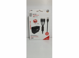 2GO nabíječka 2GO Ladegerät 15W vč. Kabel 1x USB-A 1x MicroUSB 1x Lightn sw