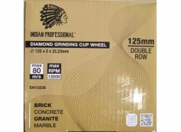 INDIAN PROFESSIONAL INDICKÝ PROFESIONÁLNÍ DIAMANTOVÝ BRUSNÝ KOTOUČ 125 mm DVOJŘADÝ INDICKÝ PROFESIONÁL