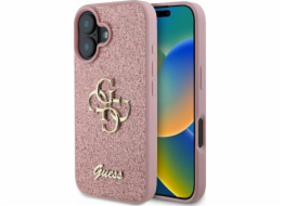 Guess Pouzdro pro IPHONE 16 Plus GUHCP16MHG4SGP (Fixed Glitter Big 4G) růžové