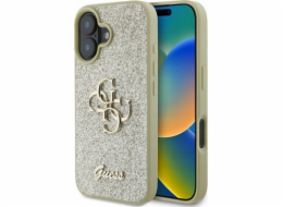 Guess Guess GUHCP16SHG4SGD pevný kryt pro iPhone 16 6.1 zlatý/zlatý Fixed Glitter Big 4G