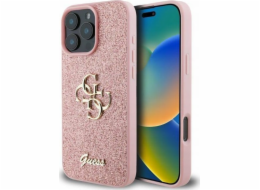 Guess Guess GUHCP16XHG4SGP pevný kryt pro iPhone 16 Pro Max 6.9 růžový/růžový Fixed Glitter Big 4G