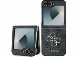Guess Guess GUHCZF64GMGGR Z Flip6 F741 černé/černé kožené 4G kovové logo