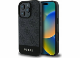 Guess Pouzdro GUESS pro IPHONE 16 Pro GUHCP16LG4GLGR (PC/TPU 4G PU spodní proužek) šedé