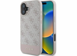 Guess Pouzdro GUESS pro IPHONE 16 Plus GUHCP16MG4GLPI (4G PU spodní proužek) růžové