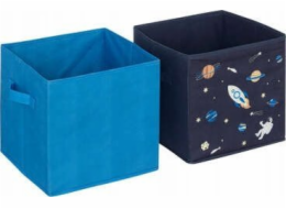 Atmosphera Hračkářské krabice pro poličku Kallax SPACE, 2 kusy, 29 x 29 x 29 cm