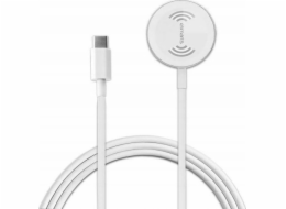 3MK Indukční nabíječka 4smarts VoltBeam Mini pro Apple Watch 1-8/SE s 1m kabelem USB-C 2,5W bílá/bílá 462550