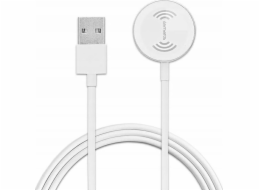 3MK Indukční nabíječka 4smarts VoltBeam Mini pro Apple Watch 1-8/SE s 1m kabelem USB-A 2,5W bílá/bílá 462330