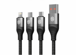 Nillkin Kabel USB NILLKIN SWIFT PRO 3v1 4,4A 1,5M, ČERNÝ