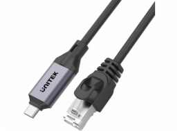 Unitek Kabel USB-C - RJ-45 USB 2m, černo-stříbrný (C18148AGY01-2M)